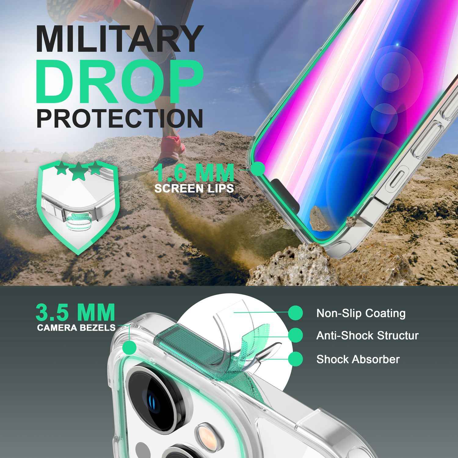 Für iPhone 14 Plus Hülle Klar Durchsichtig Transparent Clear Cover Crystal Case