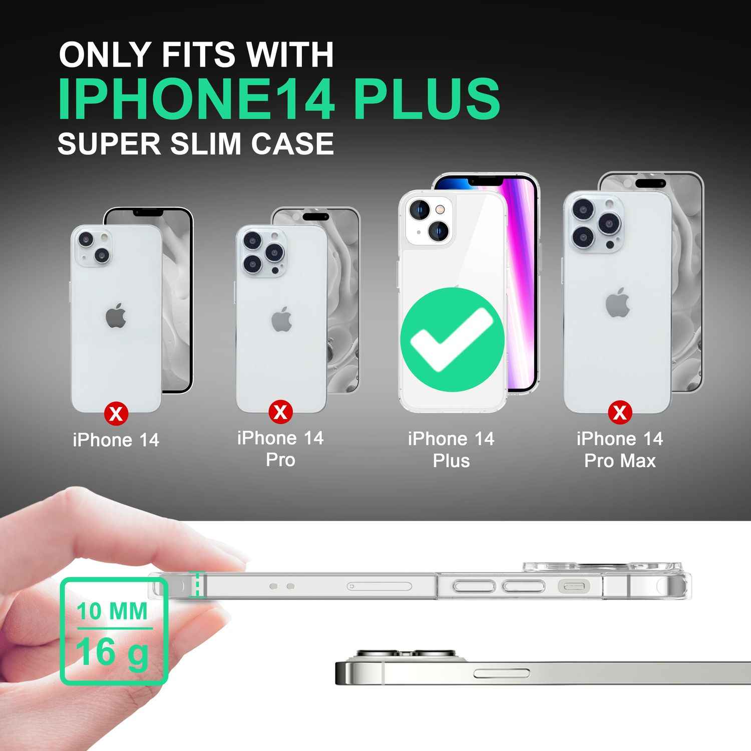 Für iPhone 14 Plus Hülle Klar Durchsichtig Transparent Clear Cover Crystal Case