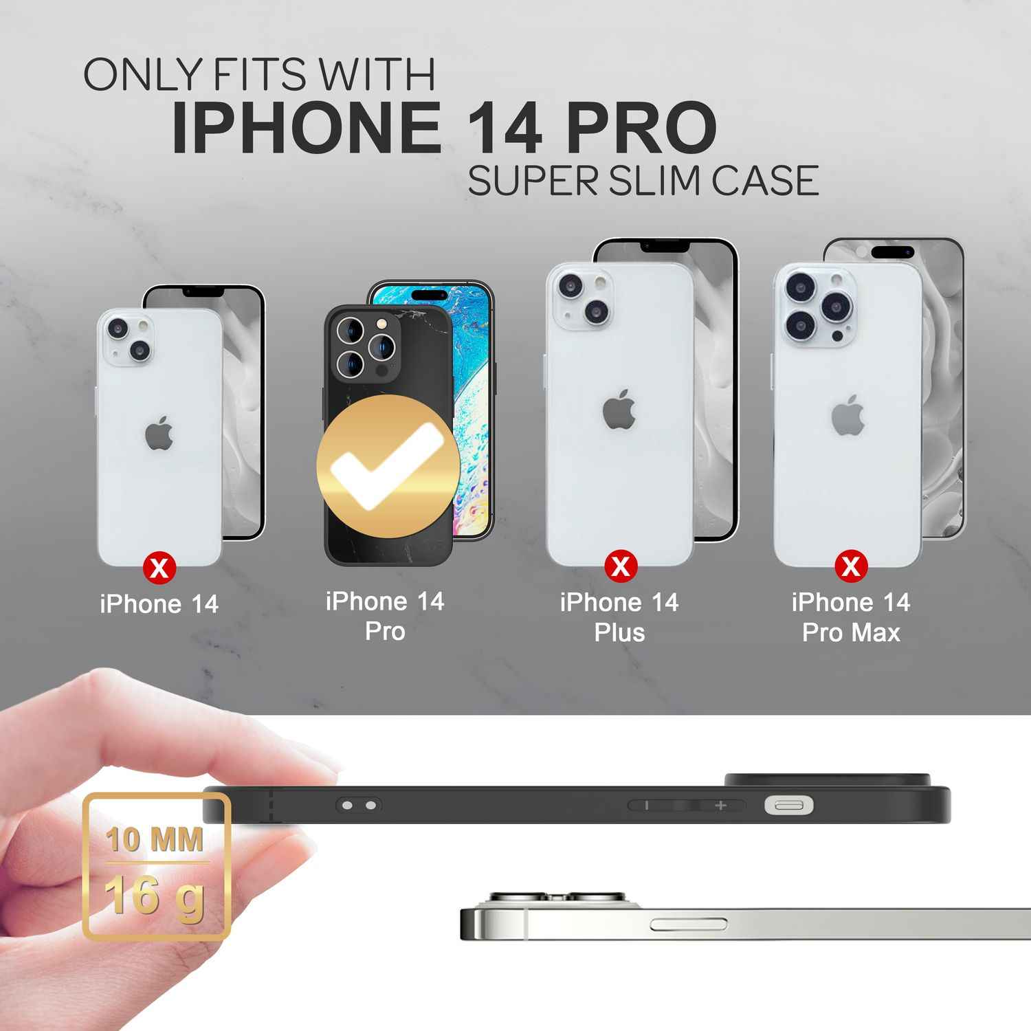 Glas Hülle für iPhone 14 Pro, Marmor Look Hardcase Silikon Rahmen Handy Cover