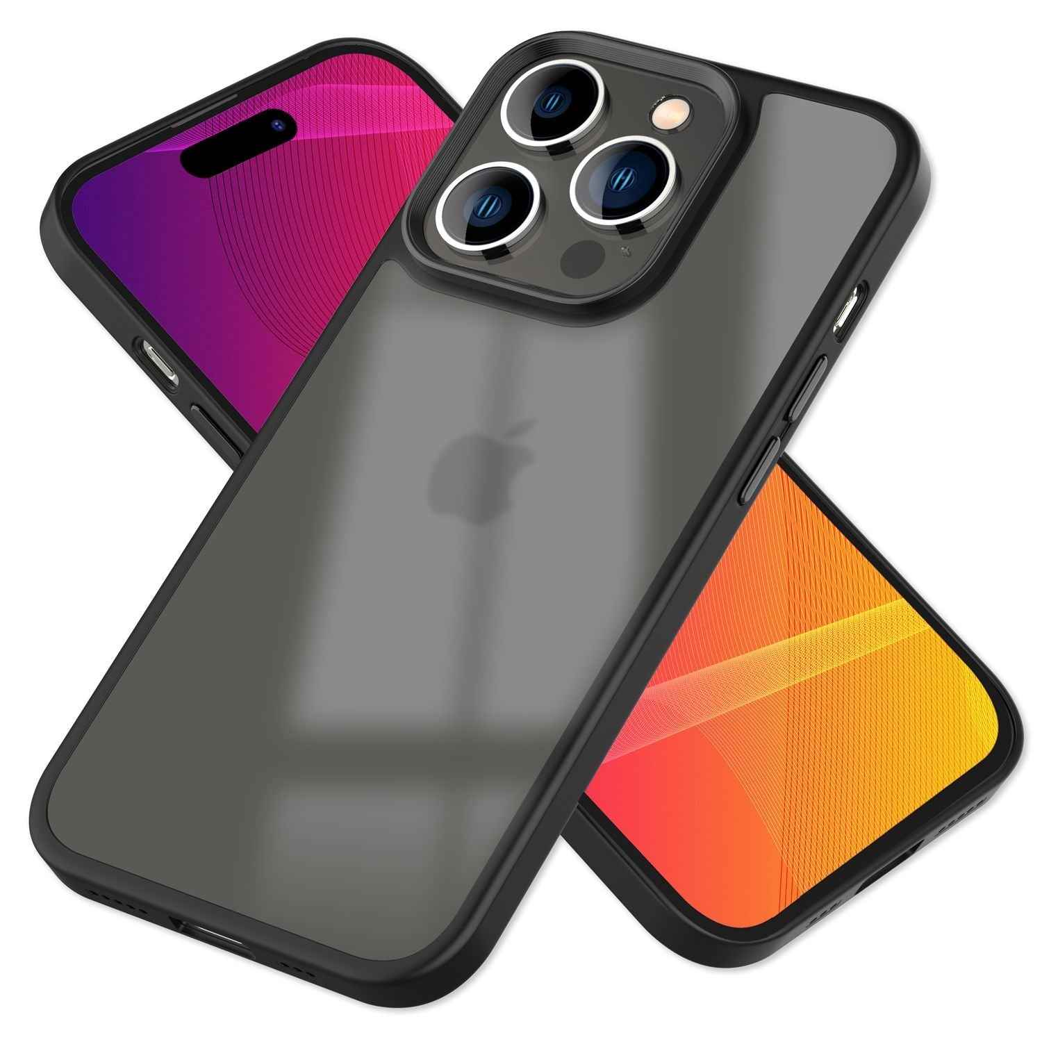 Hybrid Hülle für iPhone 14 Pro Max - Matt Cover Hard Case Silikon Schutz Rahmen
