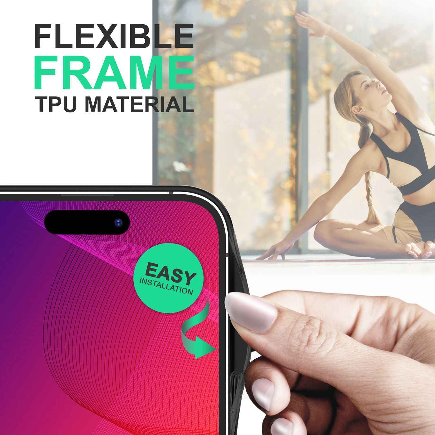Hybrid Hülle für iPhone 14 Pro - Klar Transparent Acryl Cover Schutz Rahmen Case