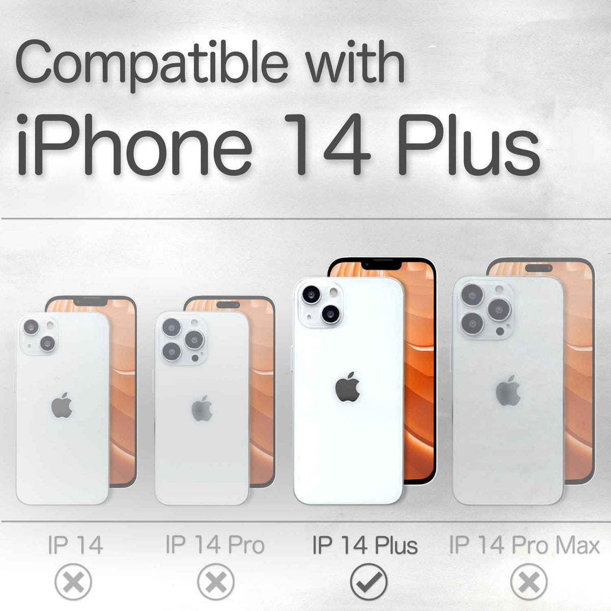 Echt Leder Hülle für iPhone 14 Plus, RFID Schutz Flipcase Klapphülle Schutzhülle