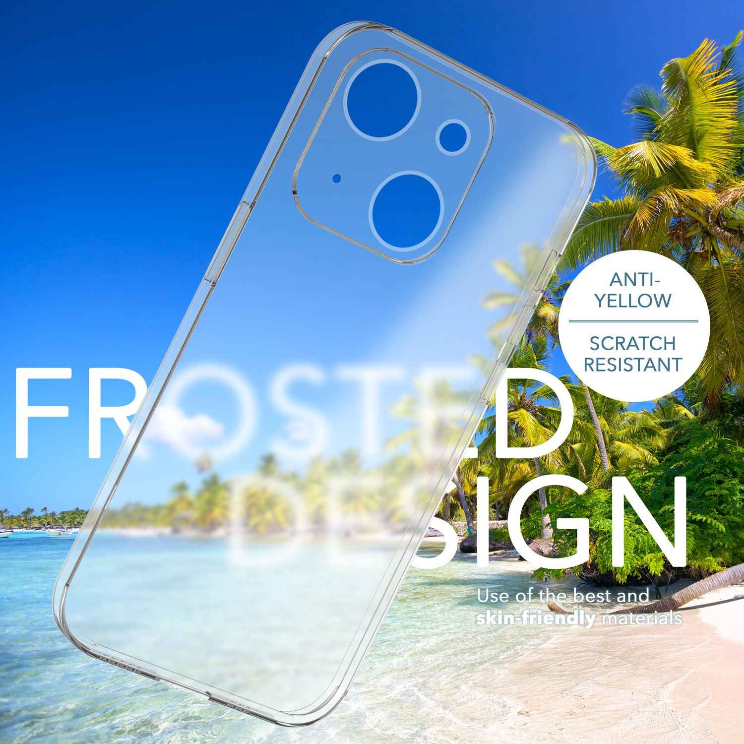 Ultra Dünne Hülle für iPhone 14, Slim 0,3mm Durchsichtig Schutz Cover Handyhülle