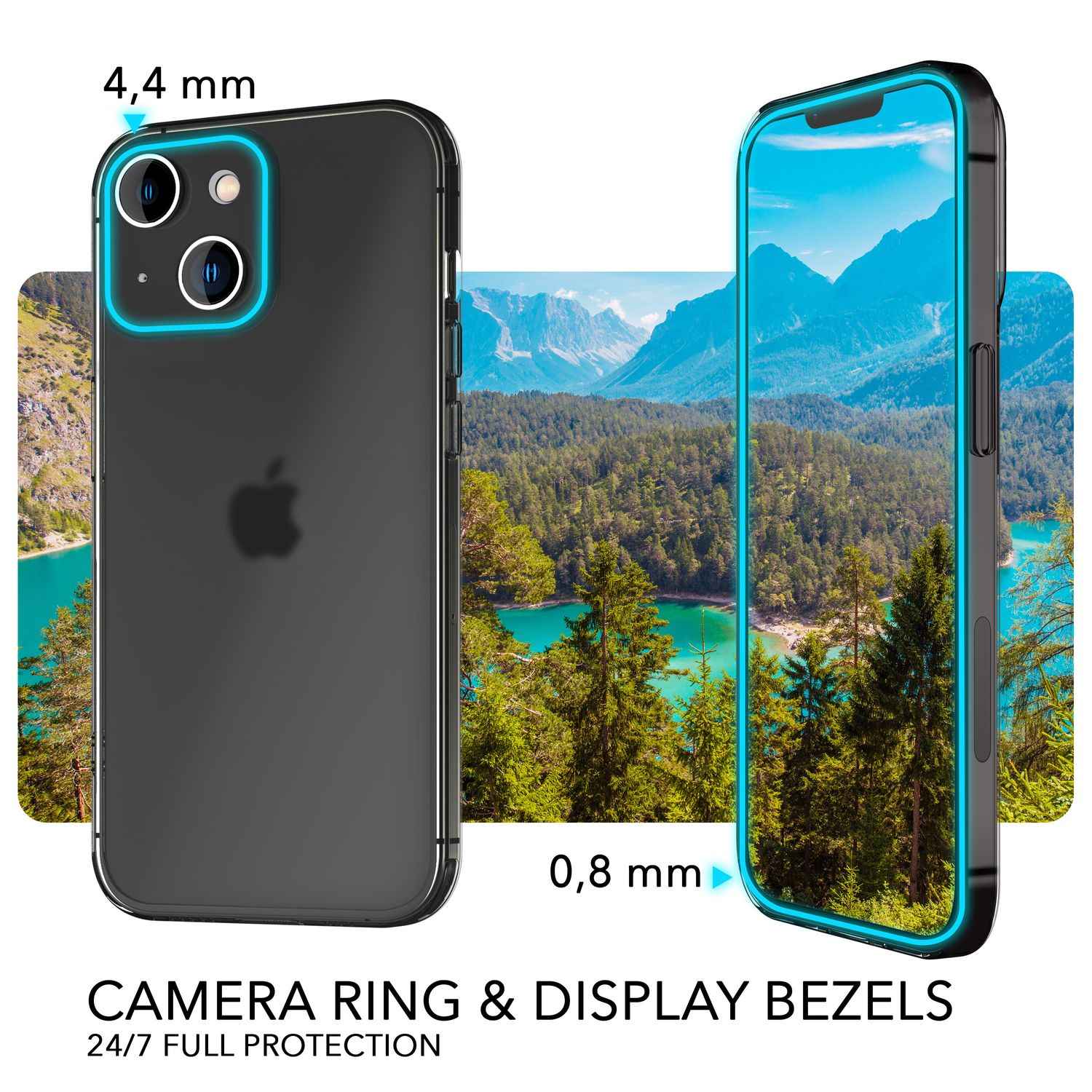 Ultra Dünne Hülle für iPhone 14, Slim 0,3mm Durchsichtig Schutz Cover Handyhülle