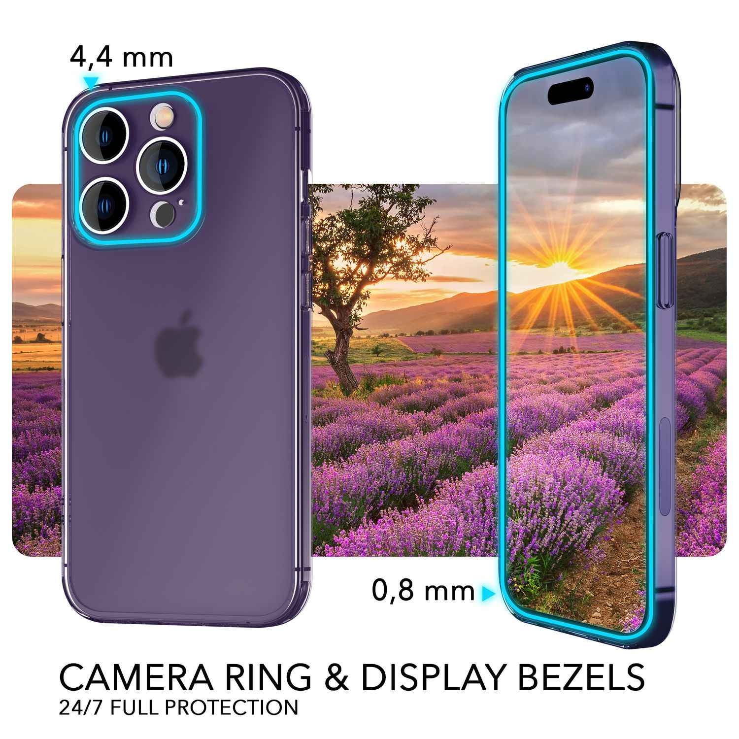 Ultra Dünne Hülle für iPhone 14 Pro, Slim 0,3mm Durchsichtig Schutz Handyhülle