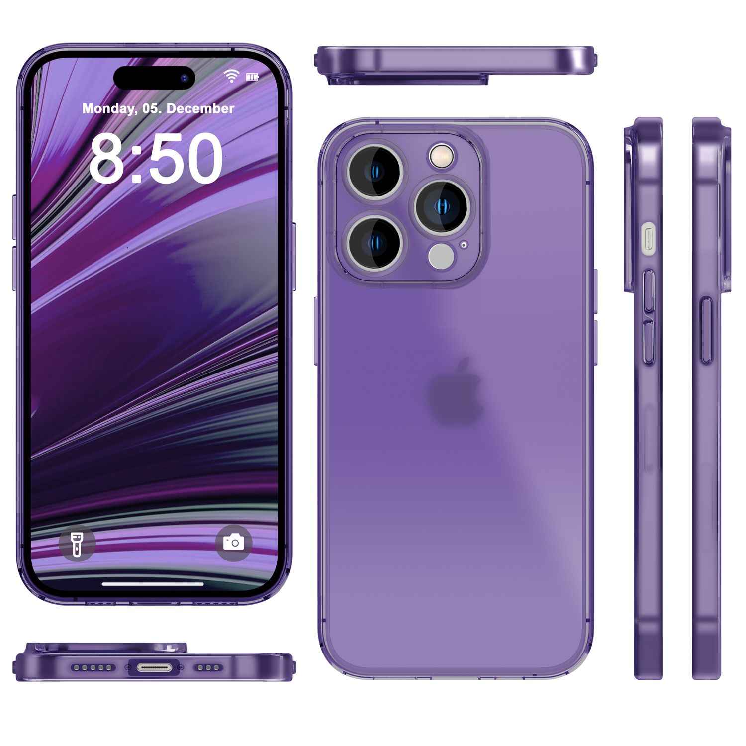 Ultra Dünne Hülle für iPhone 14 Pro, Slim 0,3mm Durchsichtig Schutz Handyhülle