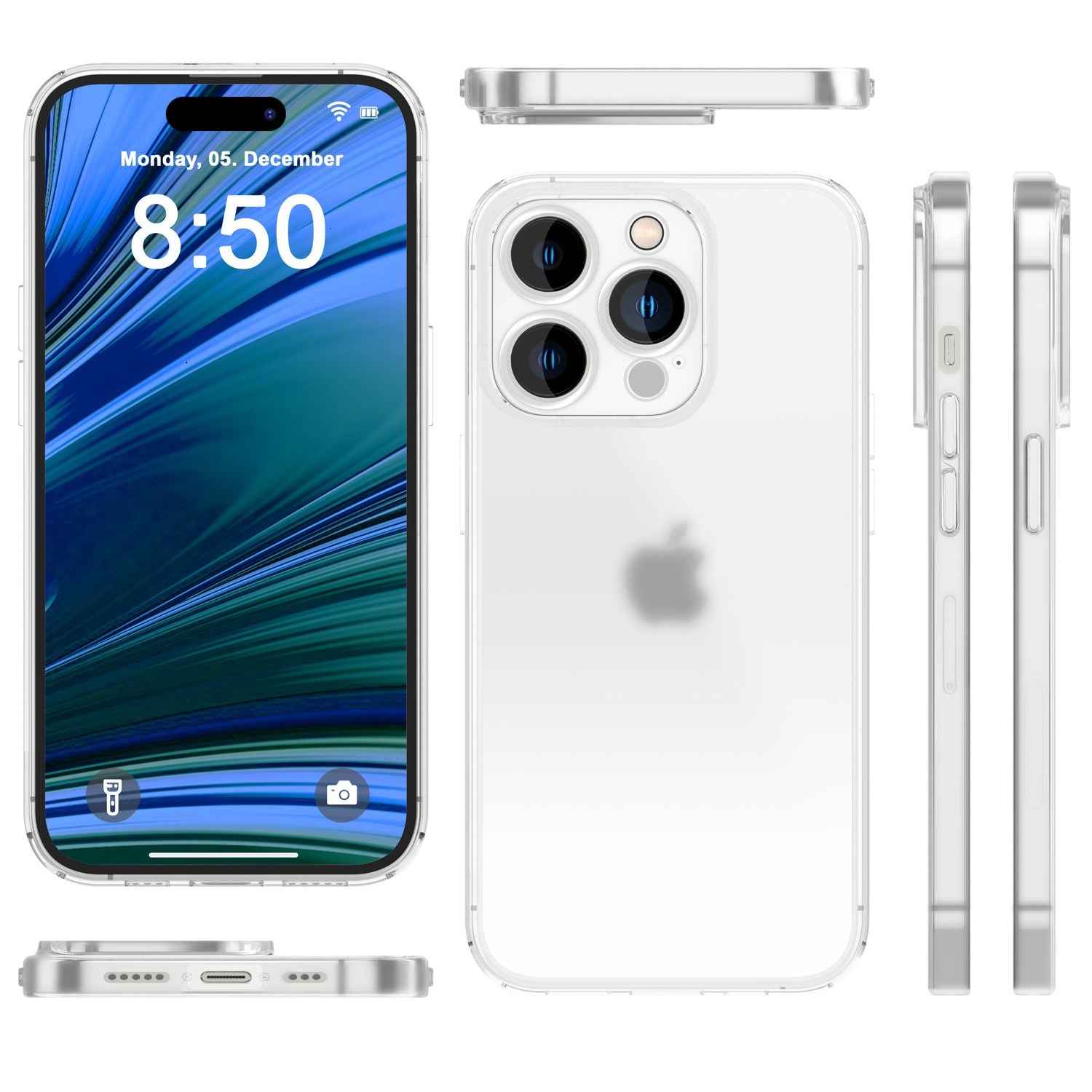 Ultra Dünne Hülle für iPhone 14 Pro, Slim 0,3mm Durchsichtig Schutz Handyhülle