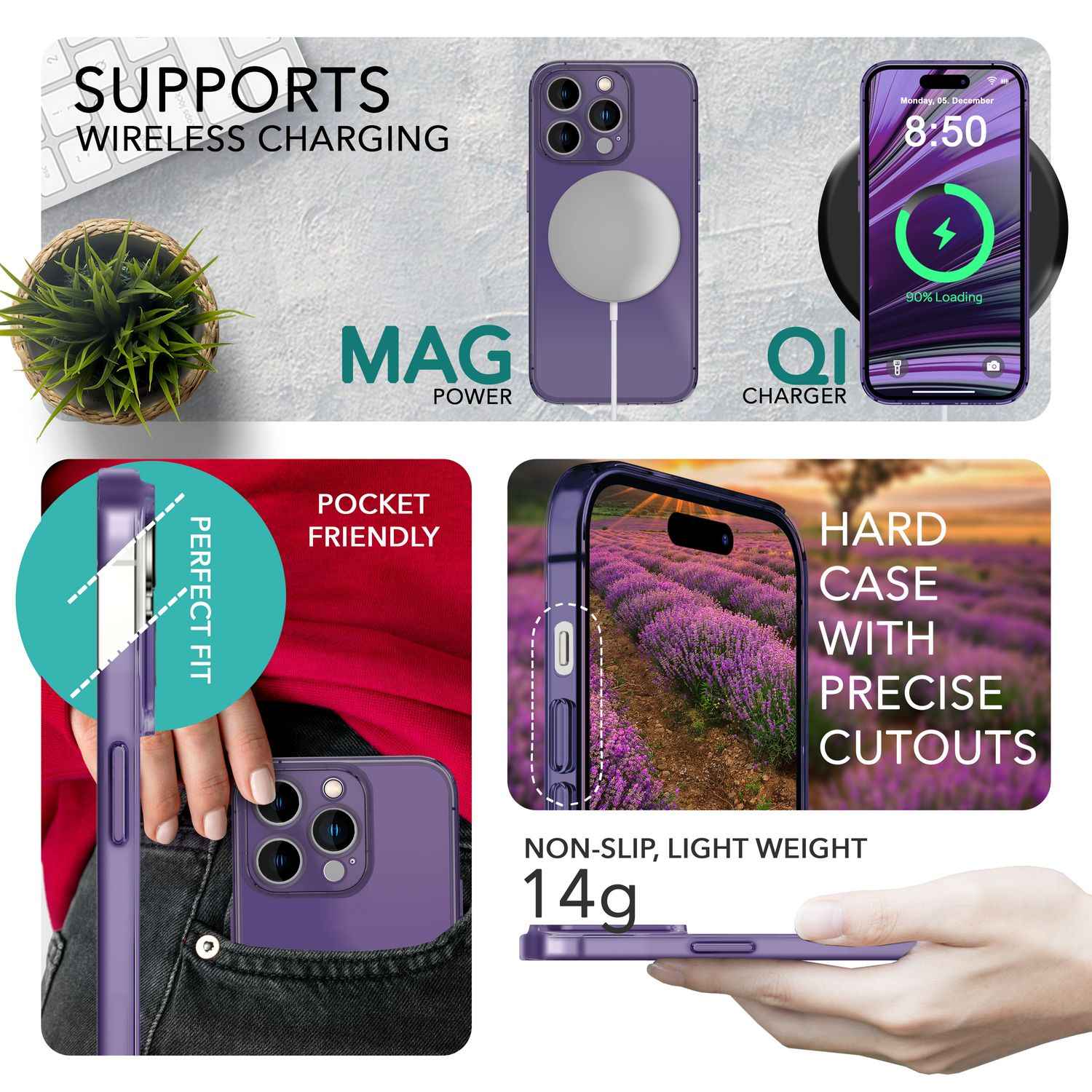 Ultra Dünne Hülle für iPhone 14 Pro Max, Slim 0,3mm Durchsichtig Case Handyhülle