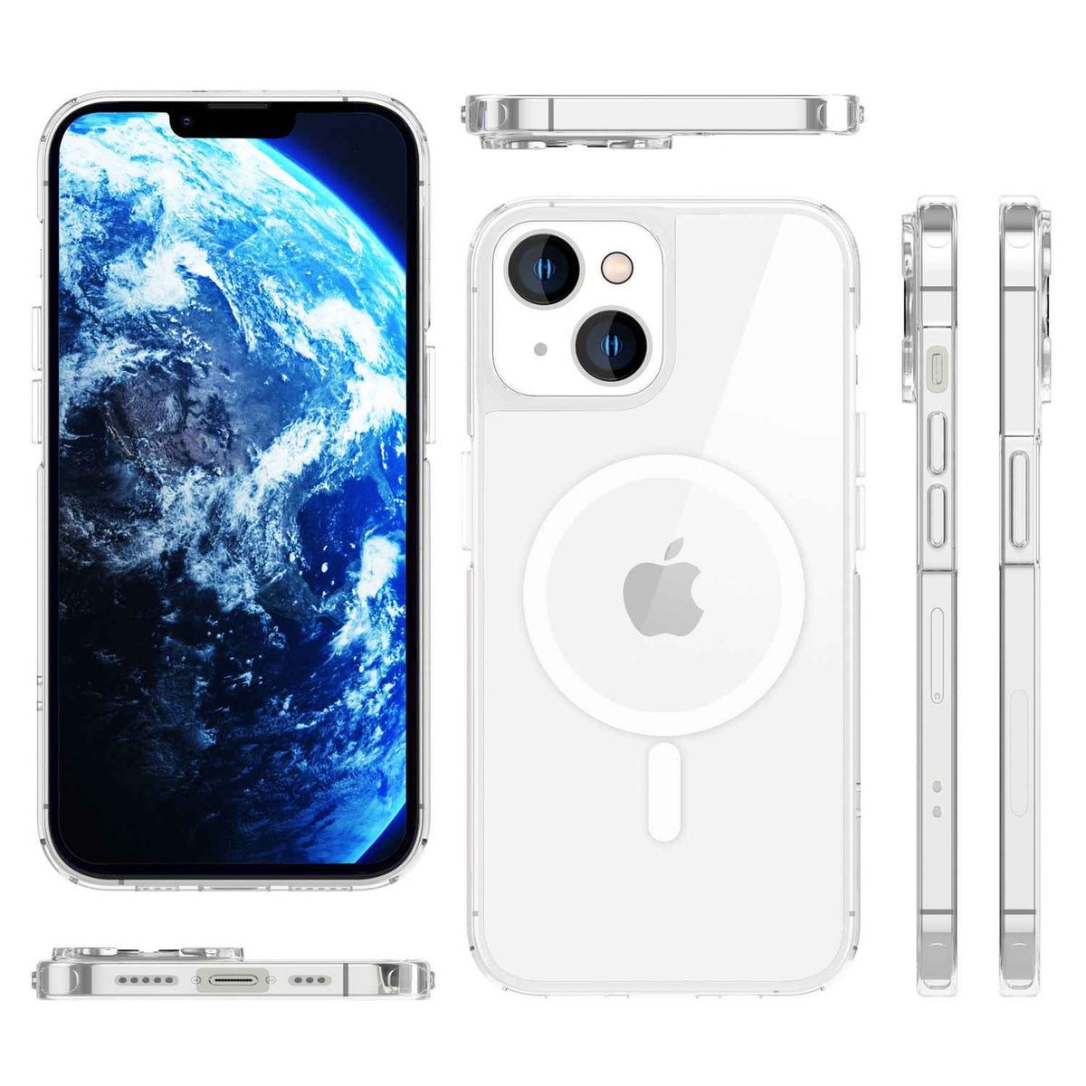 MagPower Schutzhülle für iPhone 14 Plus, Klar Kratzfest Handy Hülle Durchsichtig