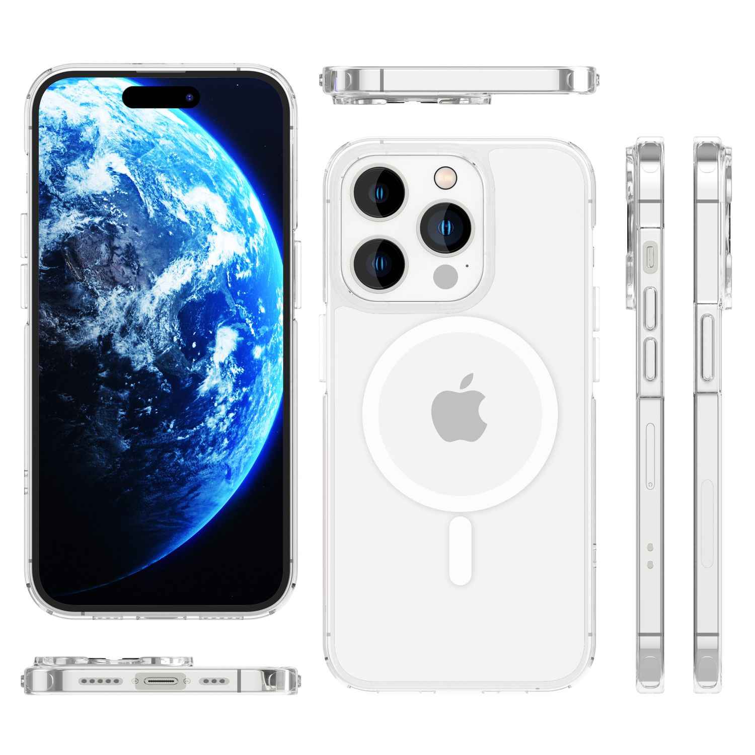 MagPower Schutzhülle für iPhone 14 Pro Max, Klar Kratzfest Handy Hülle Cover