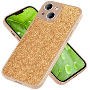 Hülle mit Natur Kork für iPhone 14, Schutzhülle TPU Handyhülle Cover Cork Case