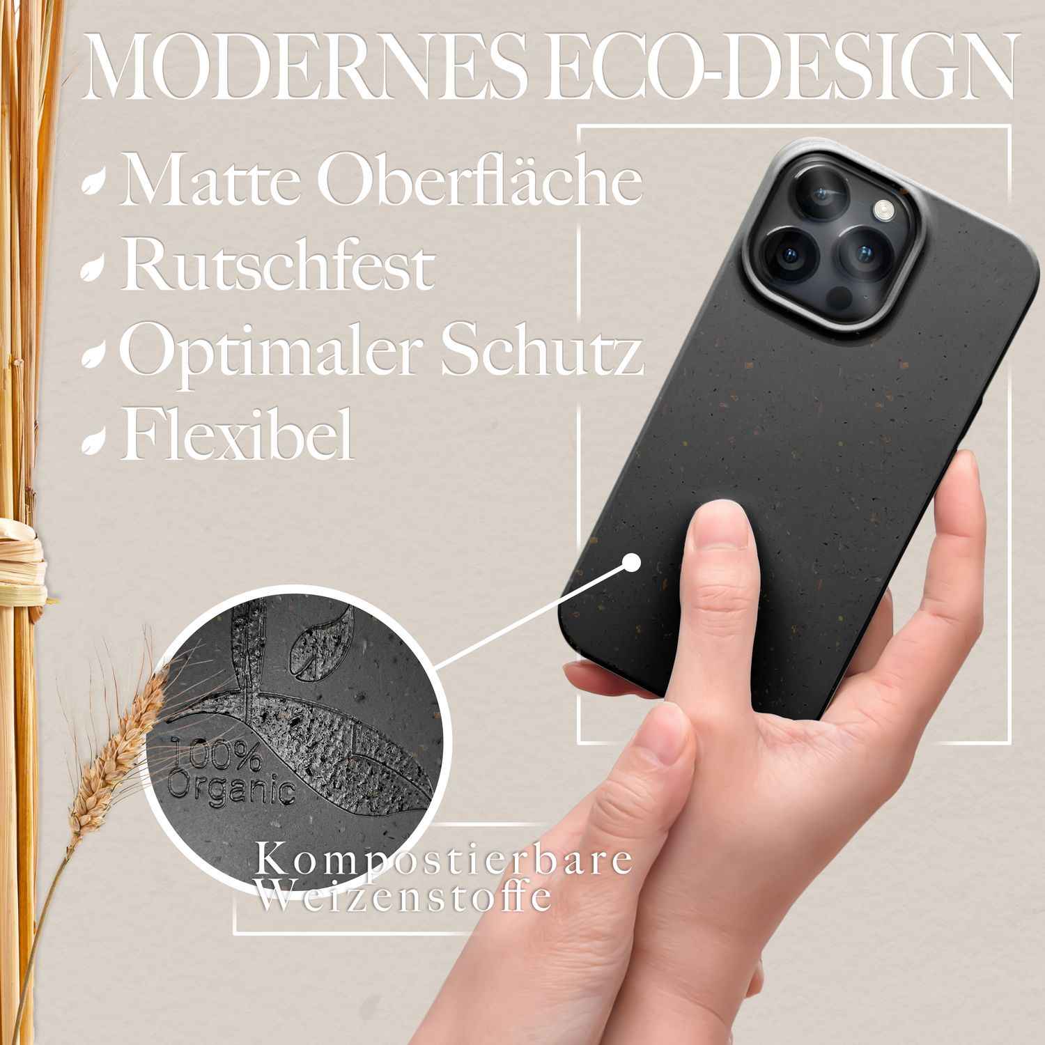 Bio Hülle mit MagSafe für iPhone 14 Pro Max, Nachhaltig Öko Case Bio Cover Eco
