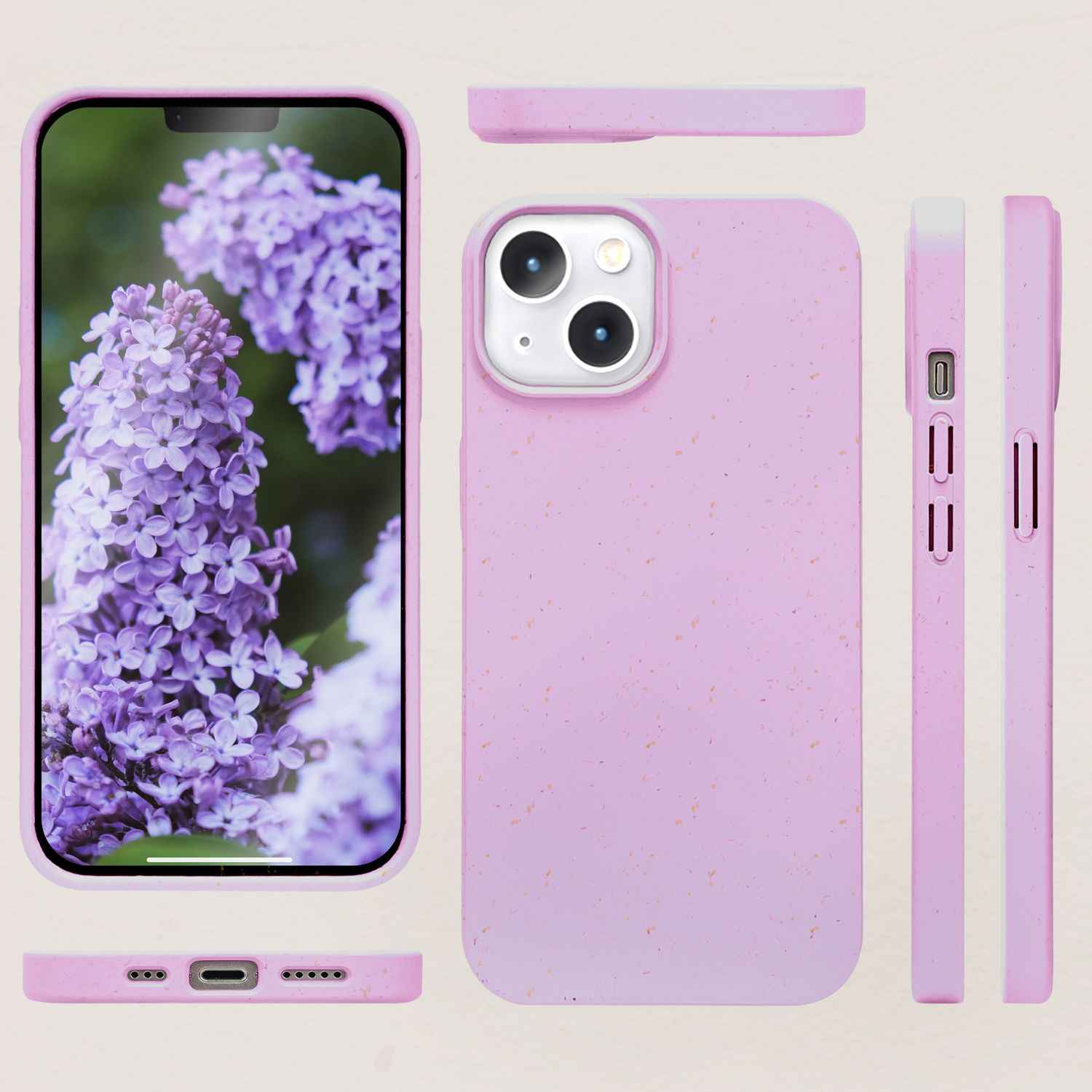 Bio Hülle für iPhone 14 Plus, Nachhaltiges Öko Case Umweltfreundlich Natur Cover