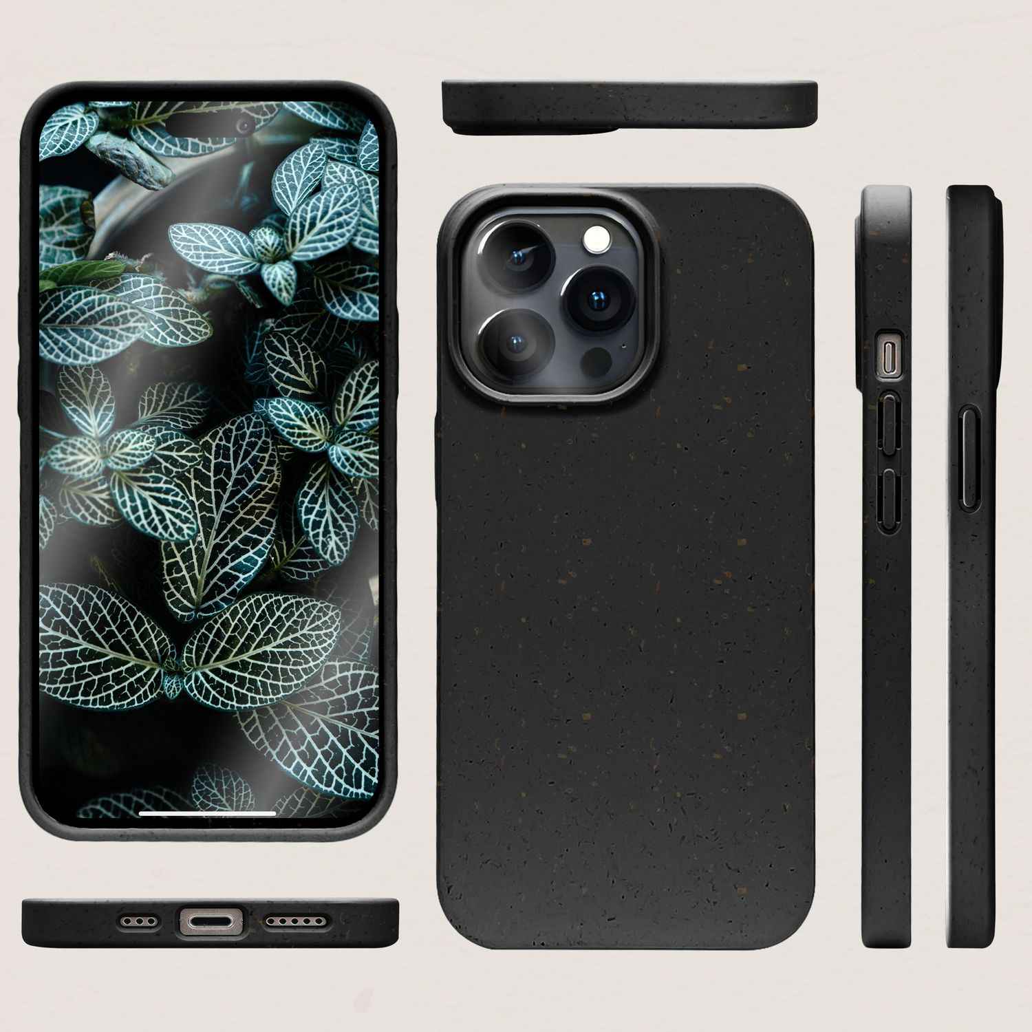 Bio Hülle für iPhone 14 Pro, Nachhaltiges Öko Case Umweltfreundlich Natur Cover
