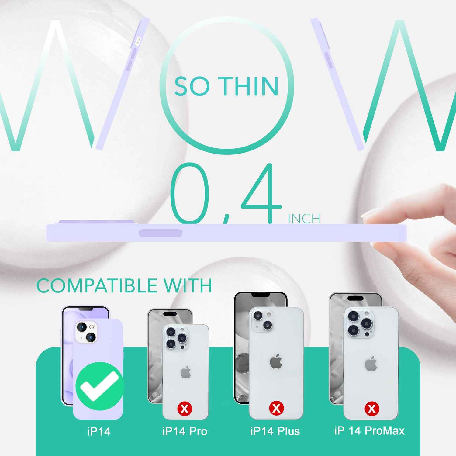 MagSafe Hülle mit 2x Schutz Glas für iPhone 14, Easy Clean Silikon Handy Cover
