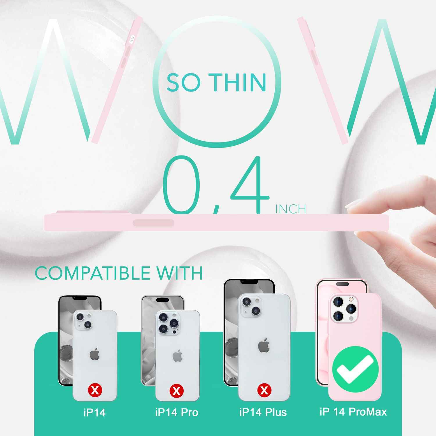 MagSafe Hülle mit 2x Schutz Glas für iPhone 14 Pro Max, Easy Clean Silikon Case