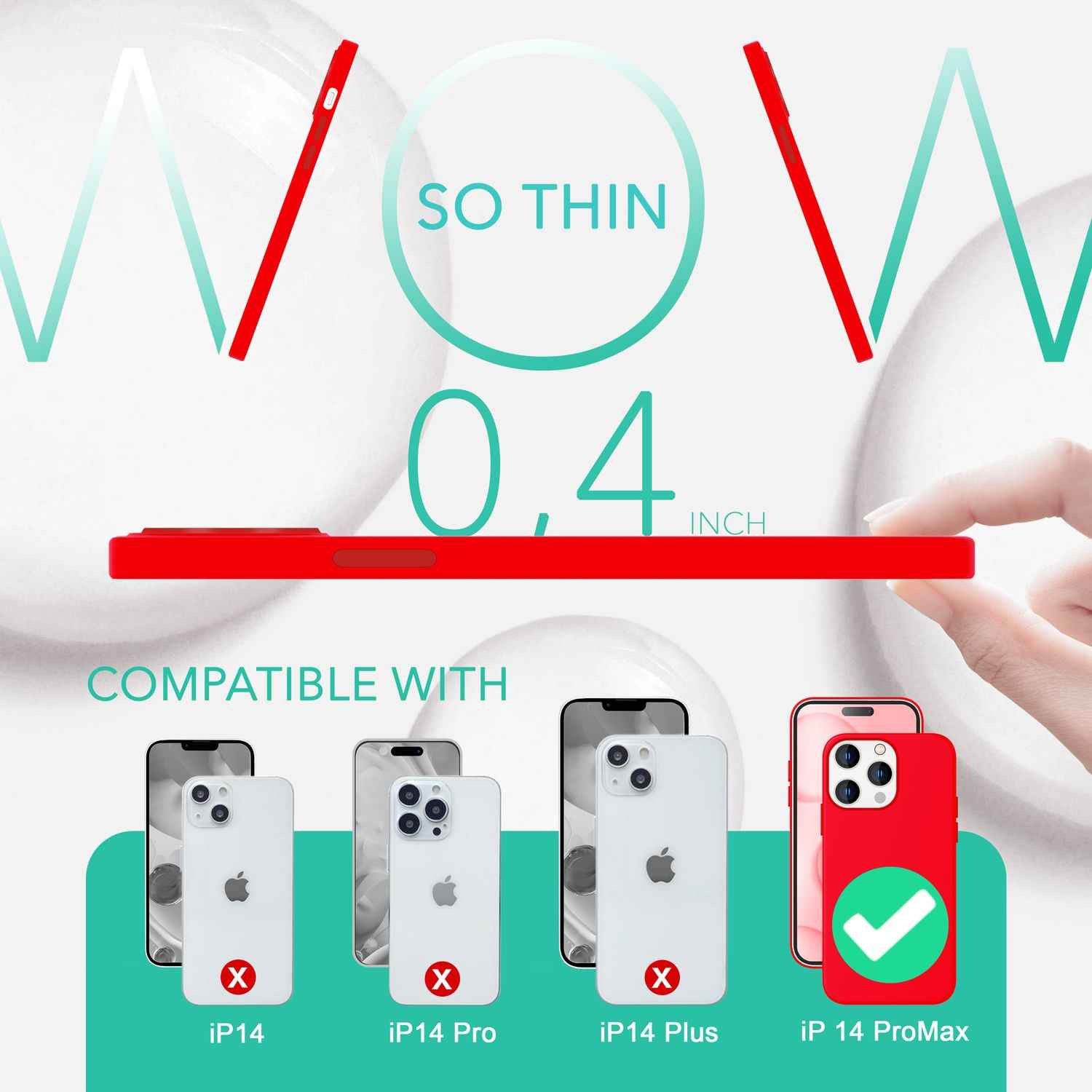 MagSafe Hülle mit 2x Schutz Glas für iPhone 14 Pro Max, Easy Clean Silikon Case
