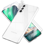 Klare Silikon Hülle für Samsung Galaxy S23 Plus, 2x Displayschutz & Kameraschutz