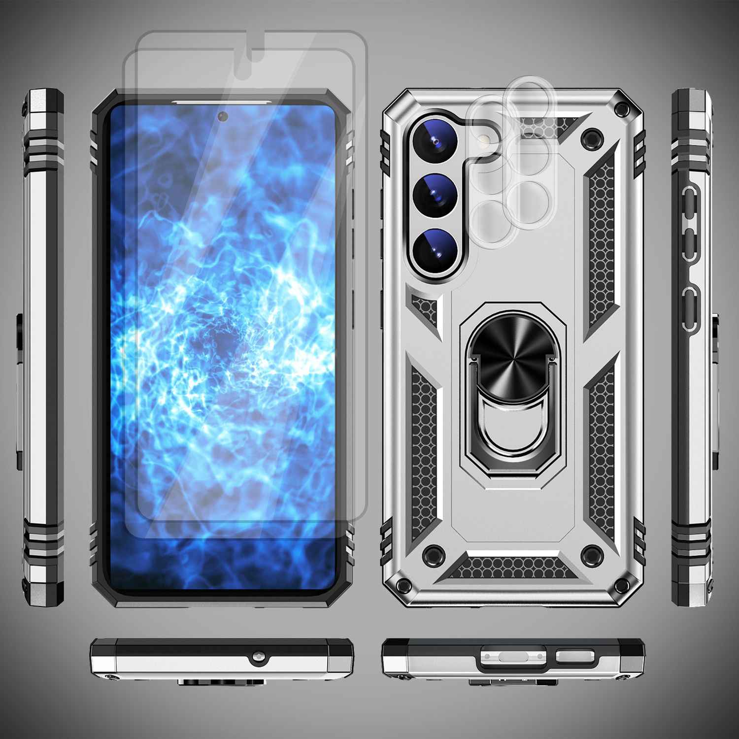 Military Ring Hülle für Samsung Galaxy S23 Plus, Display-/ Kameraschutz