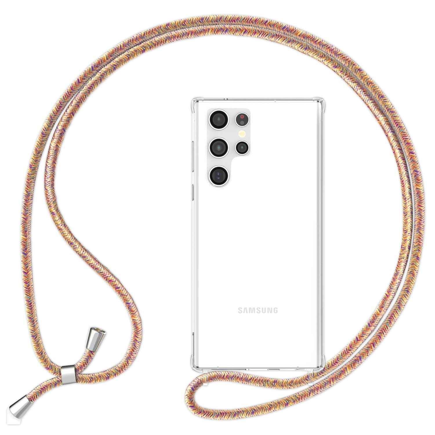 Klare Hülle mit Kette zum Umhängen für Samsung Galaxy S23 Ultra
