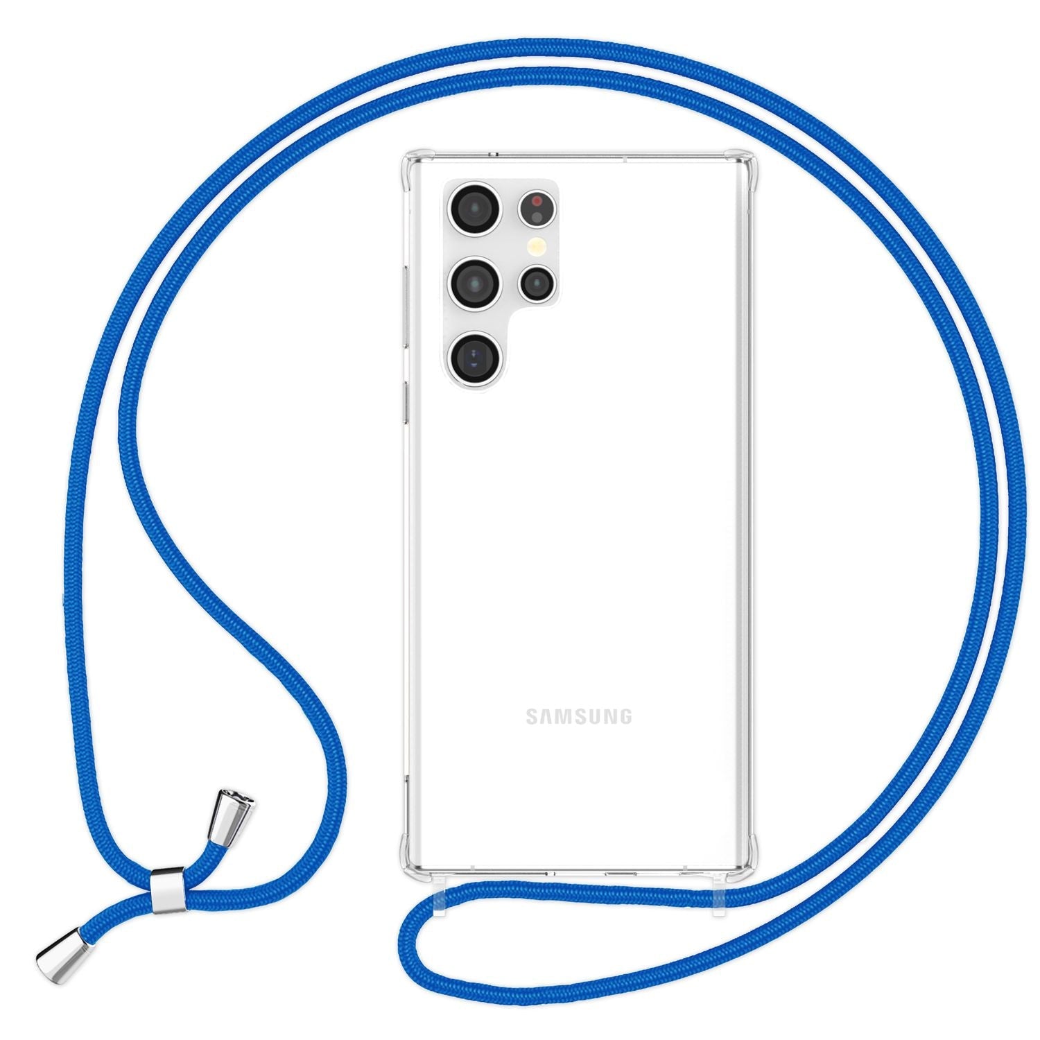 Handyhülle mit Kette transparent für Samsung Galaxy S23 Ultra Kunststoff TPU