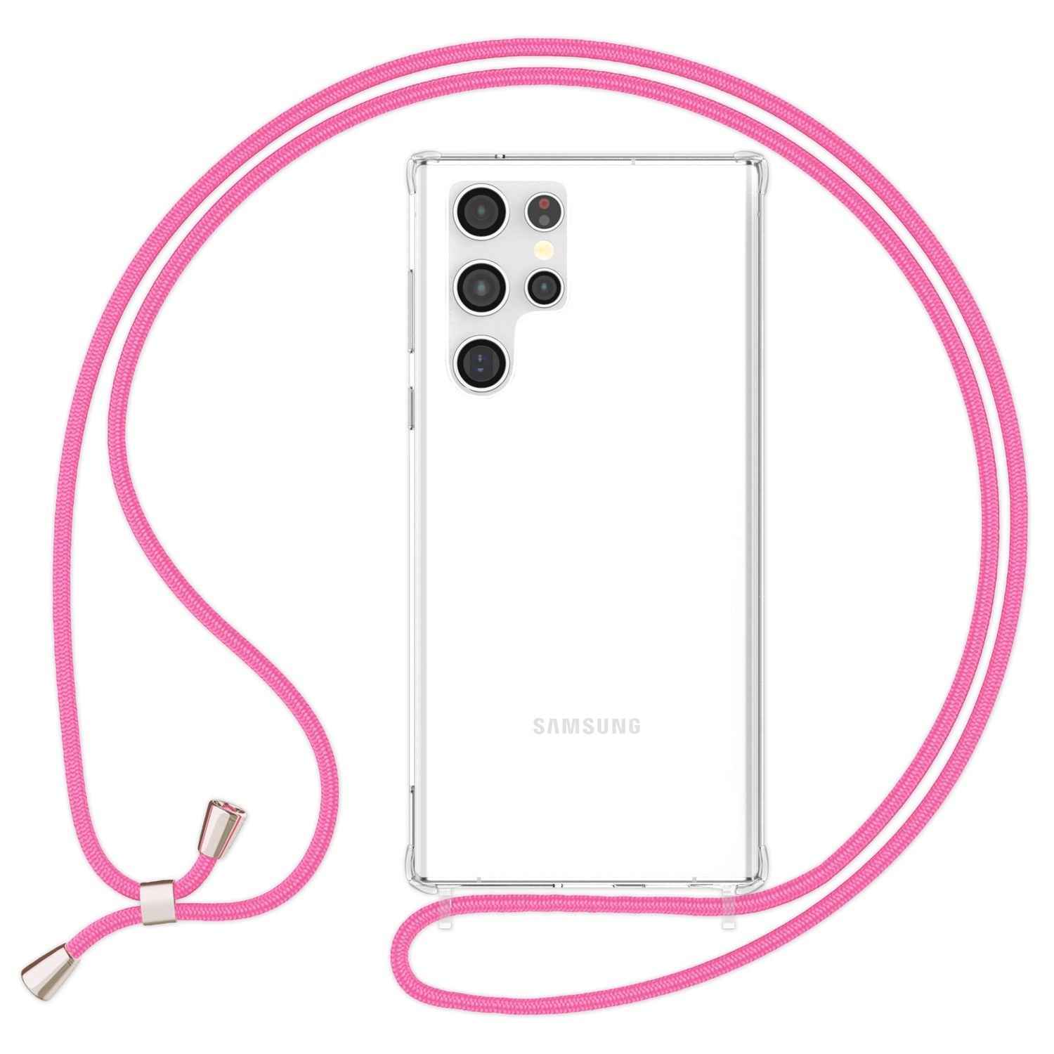 Klare Hülle mit Kette zum Umhängen für Samsung Galaxy S23 Ultra