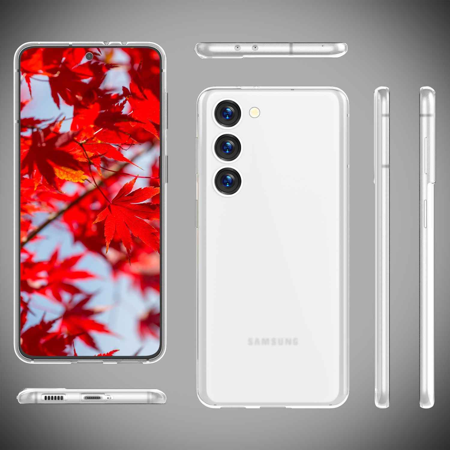 Matte Handy Hülle 0,3mm Dünn für Samsung Galaxy S23, 2x Displayschutz