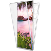 Klare 360 Grad Hülle für Samsung Galaxy S23 Ultra, Full-Cover Case, Transparent