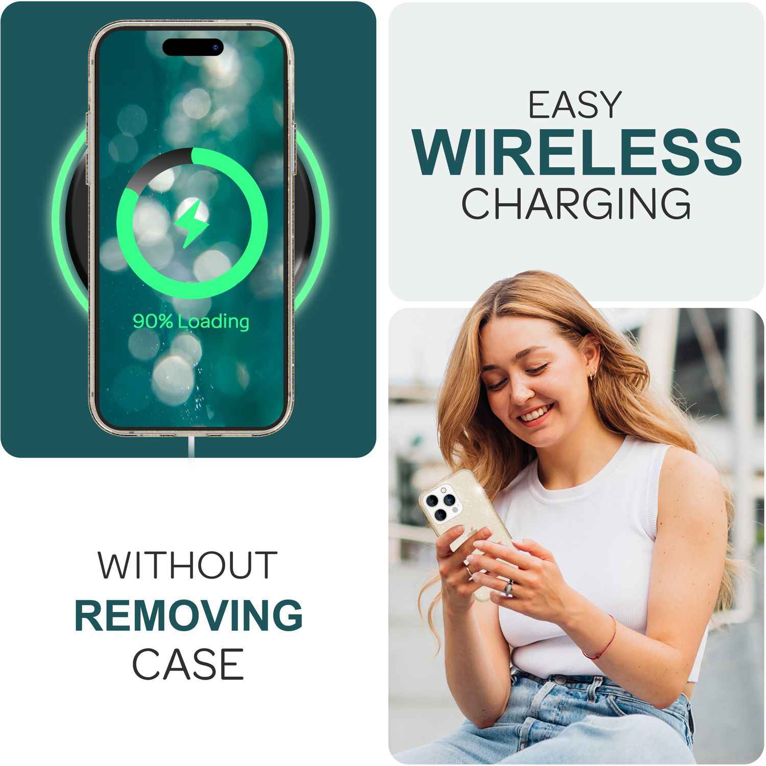 Glitzer Hülle für iPhone 15 Pro Max Bling Case Klar Silikon Handyhülle Tasche