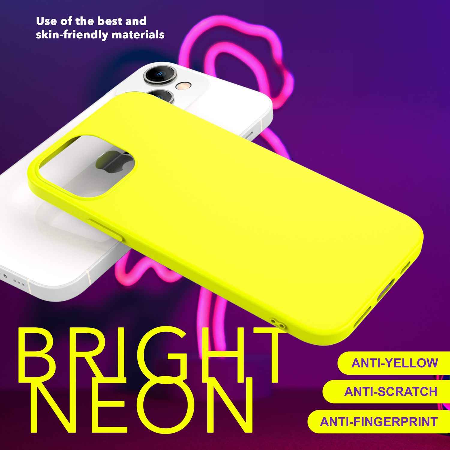 NALIA Neon Cover für iPhone 15 Hülle, Bunte Silikonhülle Intensive Farbe, Samtig Weich Gummierte Handyhülle, Soft Case