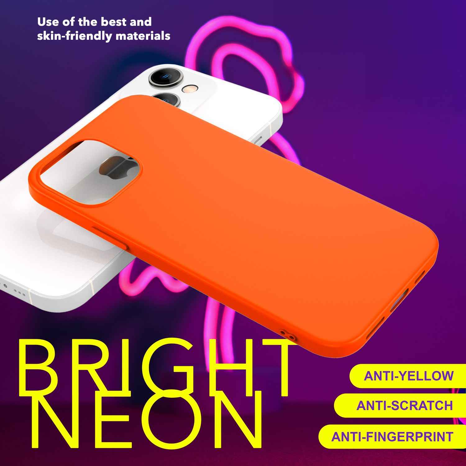 Hülle Neon für iPhone 15 Plus Silikon Schutzhülle Bunt Slim Case Handyhülle Soft