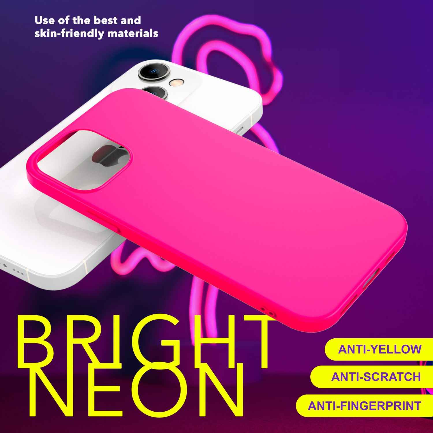Hülle Neon für iPhone 15 Plus Silikon Schutzhülle Bunt Slim Case Handyhülle Soft