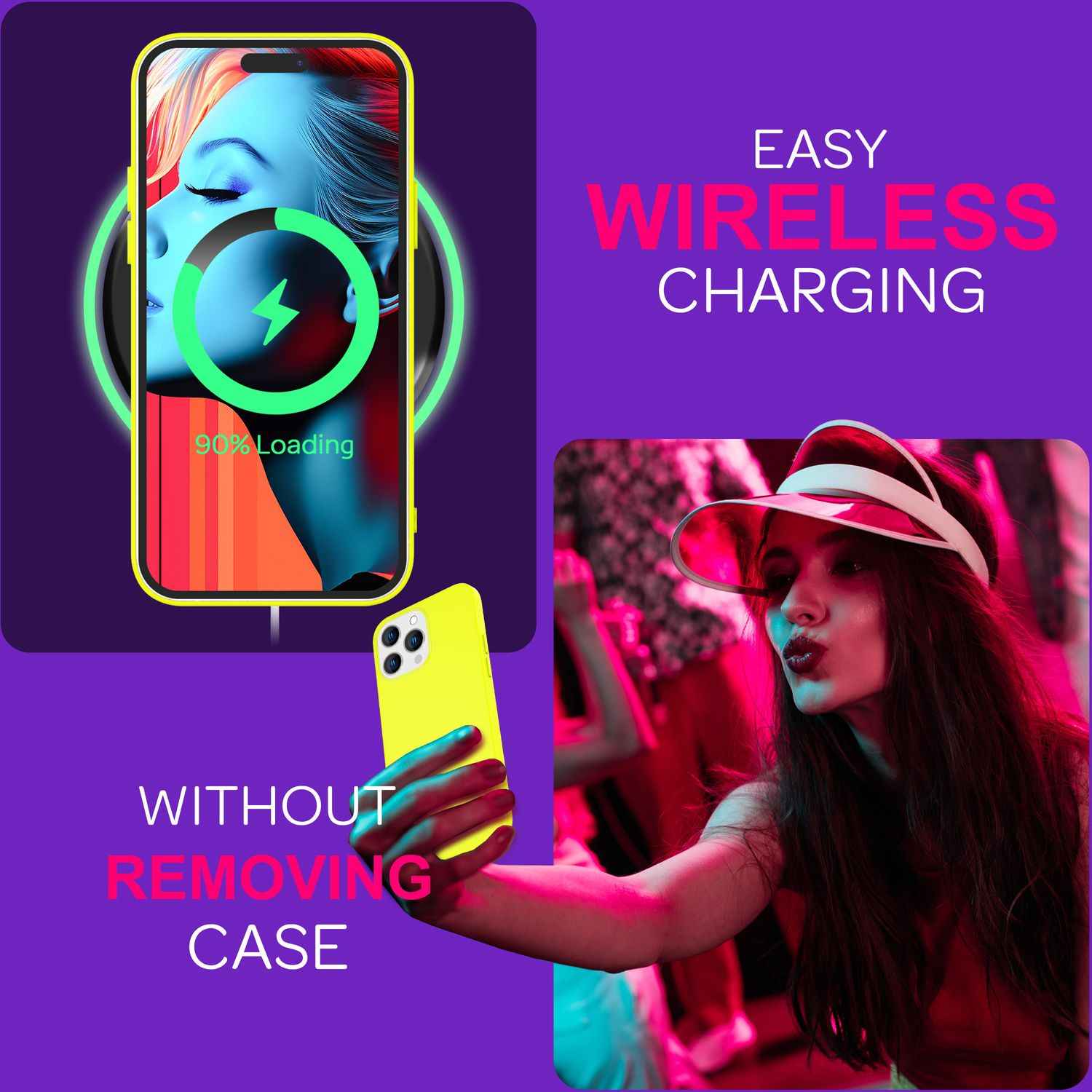 Hülle Neon für iPhone 15 Pro Silikon Schutzhülle Bunt Slim Case Handyhülle Cover