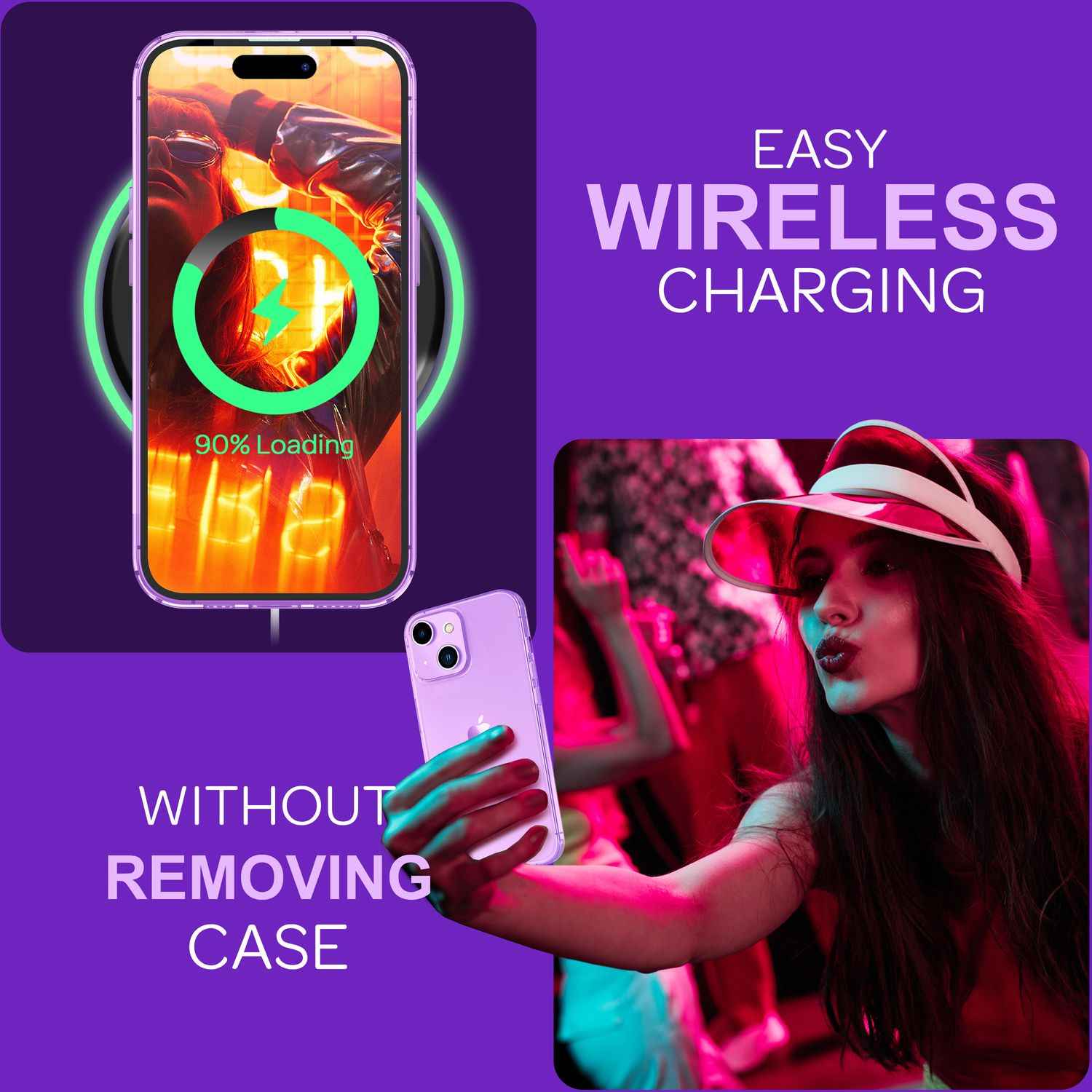 Hülle Neon Klar für iPhone 15 Plus Bunt Leuchtend Silikon Handyhülle Schutz Case