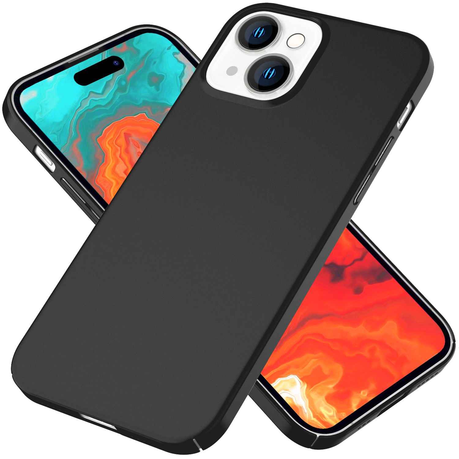Dünne 0,5mm Hülle für iPhone 15 Hard Case Matt Ultra Slim Handyhülle Schutzhülle