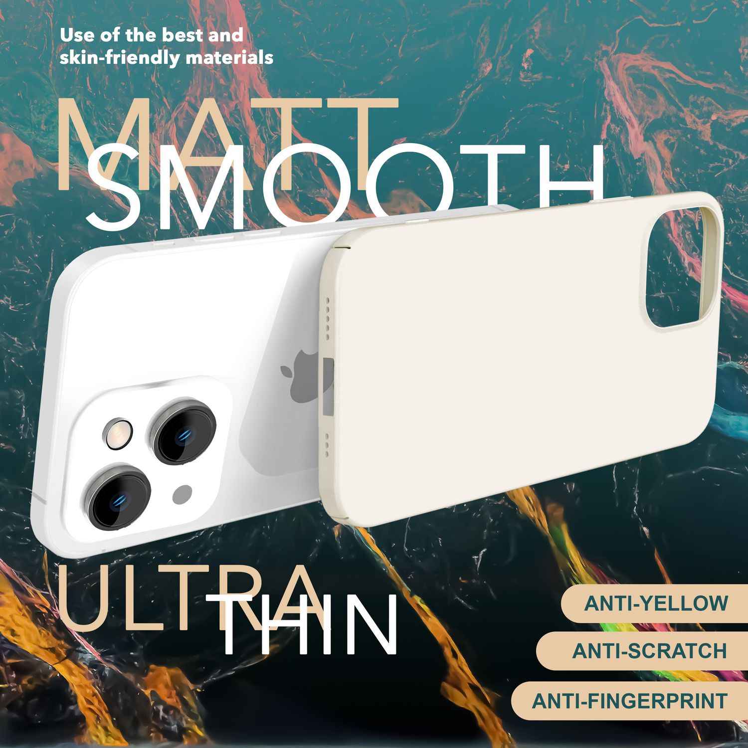 Dünne 0,5mm Hülle für iPhone 15 Plus Hard Case Ultra Slim Handyhülle Schutzhülle