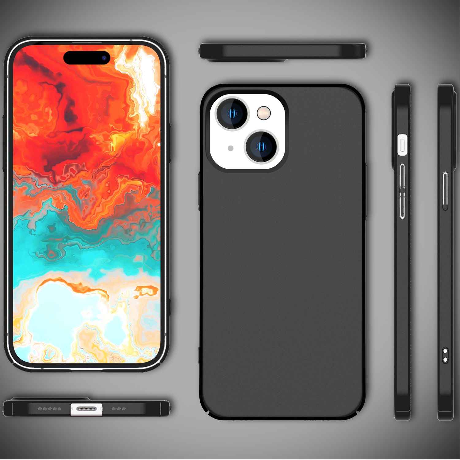 Dünne 0,5mm Hülle für iPhone 15 Plus Hard Case Ultra Slim Handyhülle Schutzhülle