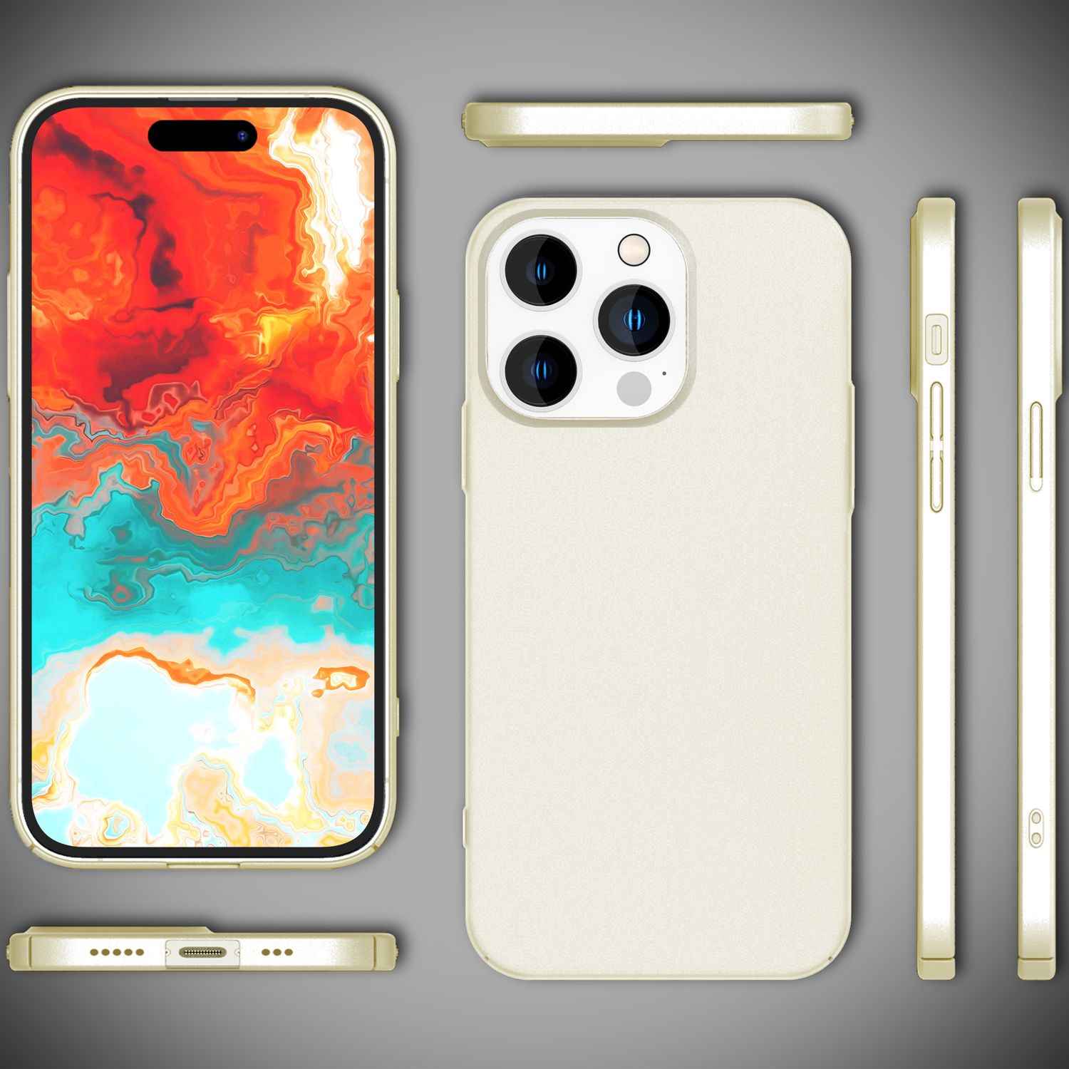Dünne 0,5mm Hülle für iPhone 15 Pro Hard Case Ultra Slim Handyhülle Schutzhülle