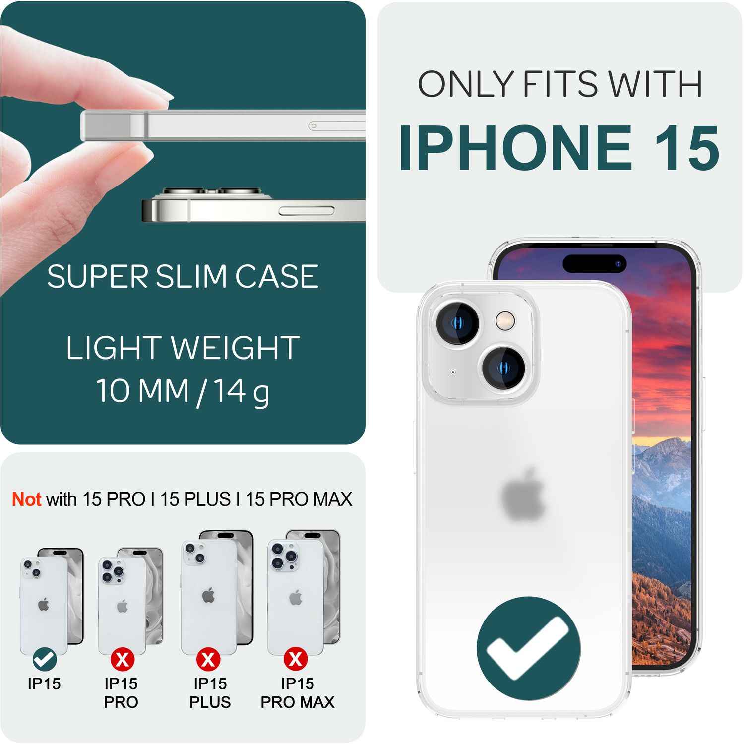 Ultra Dünne 0,3mm Hülle für iPhone 15 Matt Slim Case Handyhülle Hart Schutzhülle