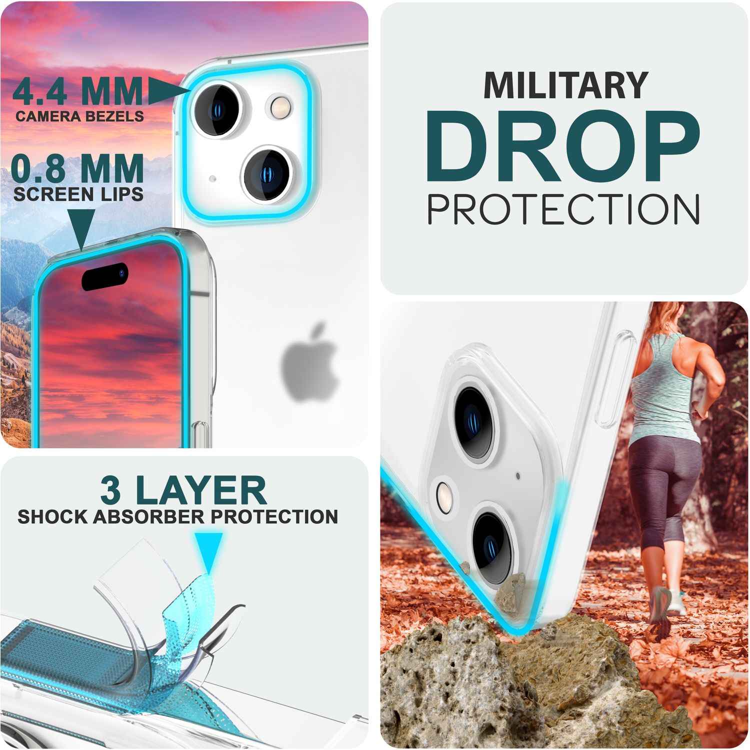 Ultra Dünne 0,3mm Hülle für iPhone 15 Matt Slim Case Handyhülle Hart Schutzhülle