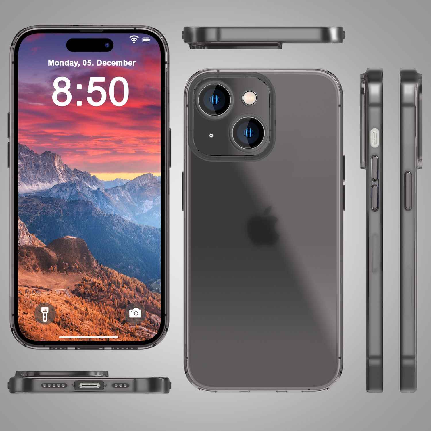 Ultra Dünne 0,3mm Hülle für iPhone 15 Matt Slim Case Handyhülle Hart Schutzhülle