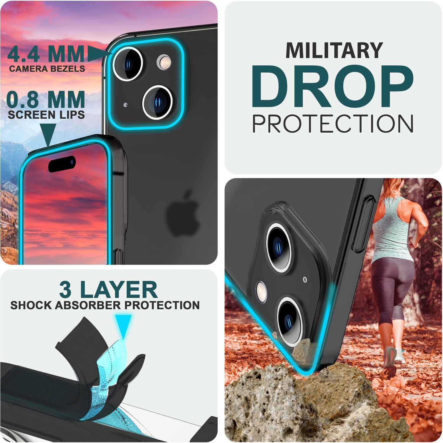 Ultra Dünne 0,3mm Hülle für iPhone 15 Plus Matt Slim Case Handyhülle Schutzhülle