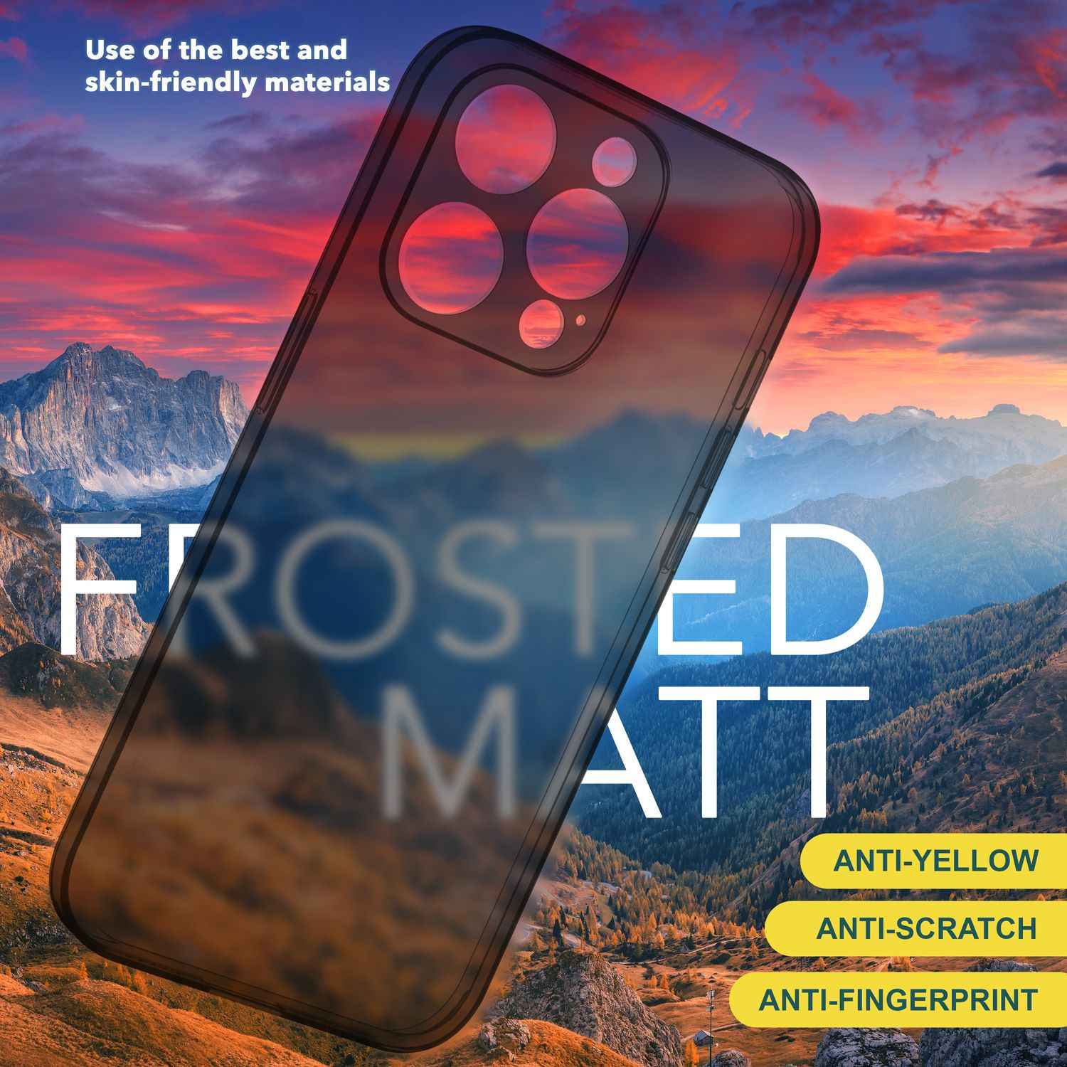 Ultra Dünne 0,3mm Hülle für iPhone 15 Pro Matt Slim Case Handyhülle Schutzhülle