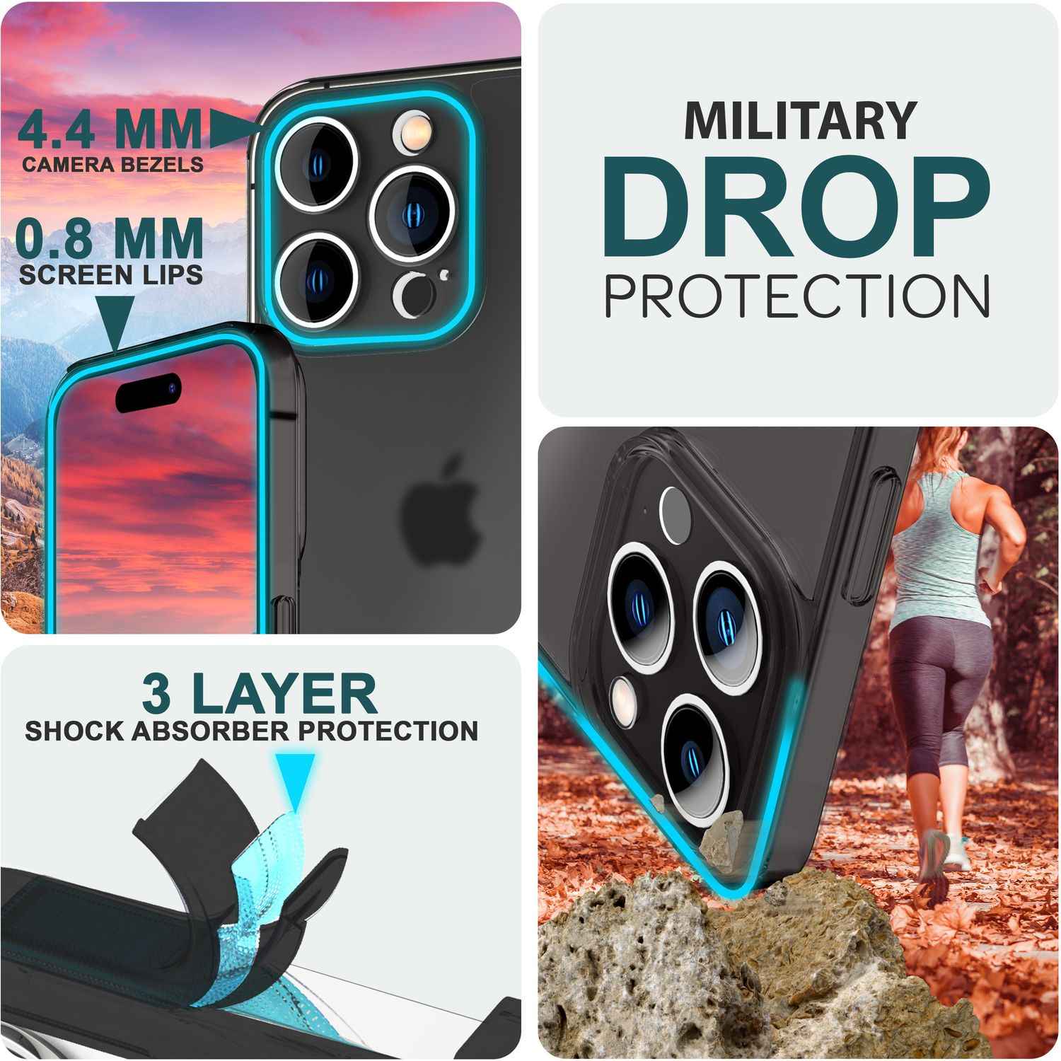 Ultra Dünne 0,3mm Hülle für iPhone 15 Pro Max Matt Slim Case Schutz Handyhülle