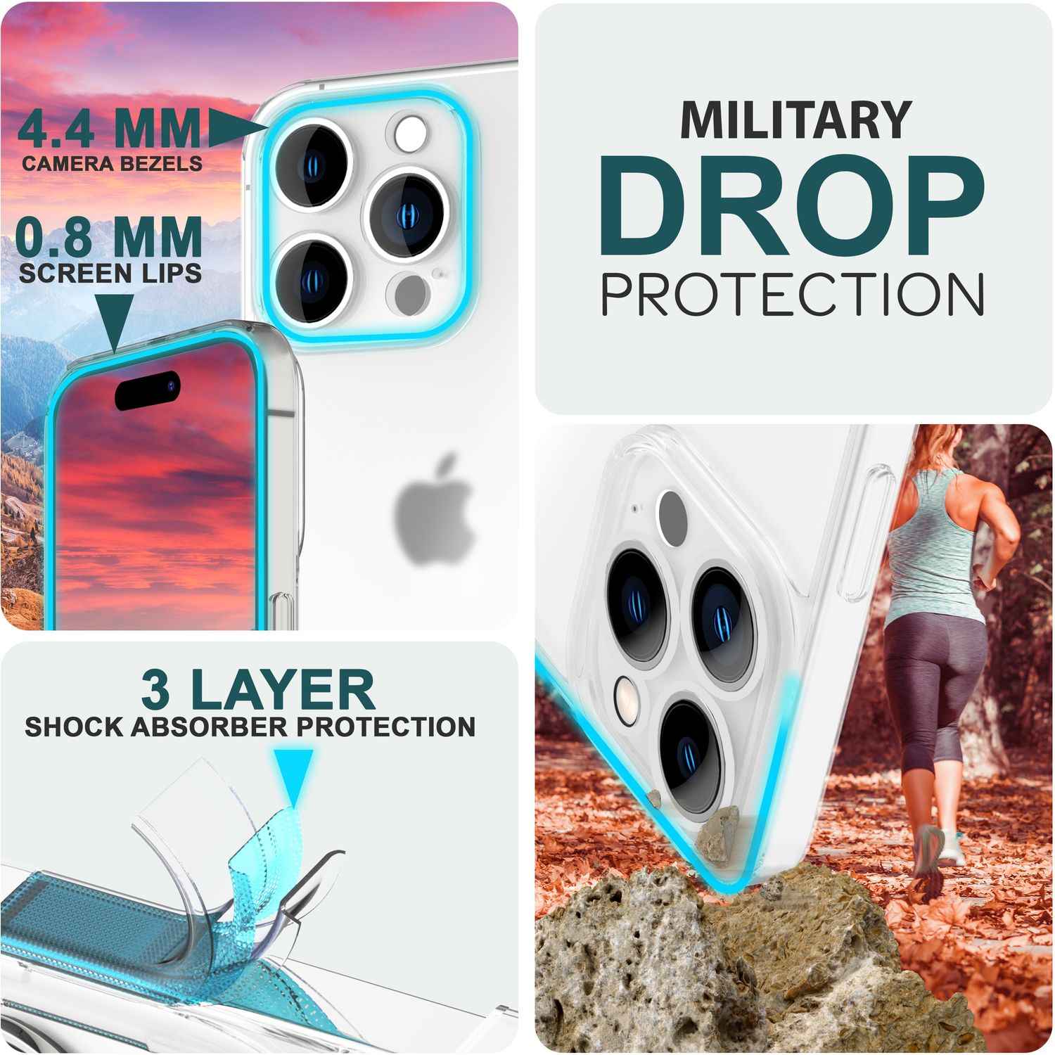 Ultra Dünne 0,3mm Hülle für iPhone 15 Pro Max Matt Slim Case Schutz Handyhülle