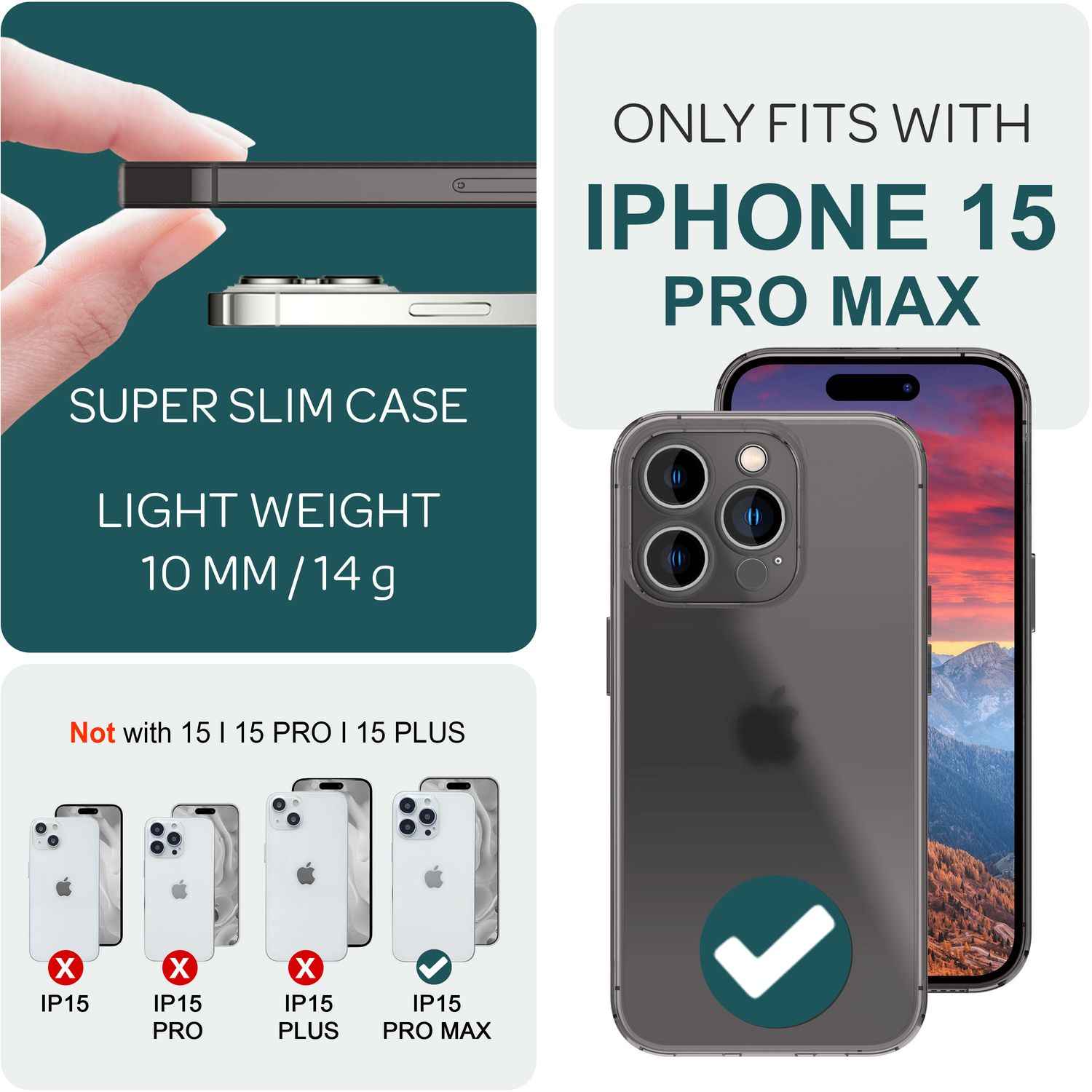Ultra Dünne 0,3mm Hülle für iPhone 15 Pro Max Matt Slim Case Schutz Handyhülle