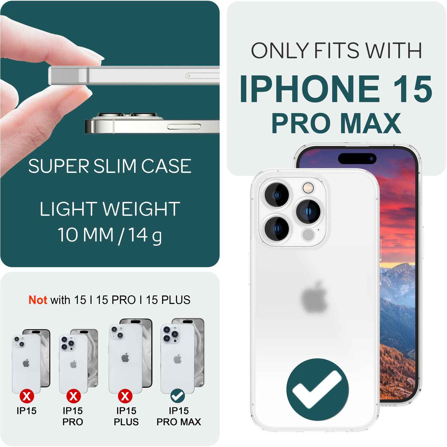 Ultra Dünne 0,3mm Hülle für iPhone 15 Pro Max Matt Slim Case Schutz Handyhülle