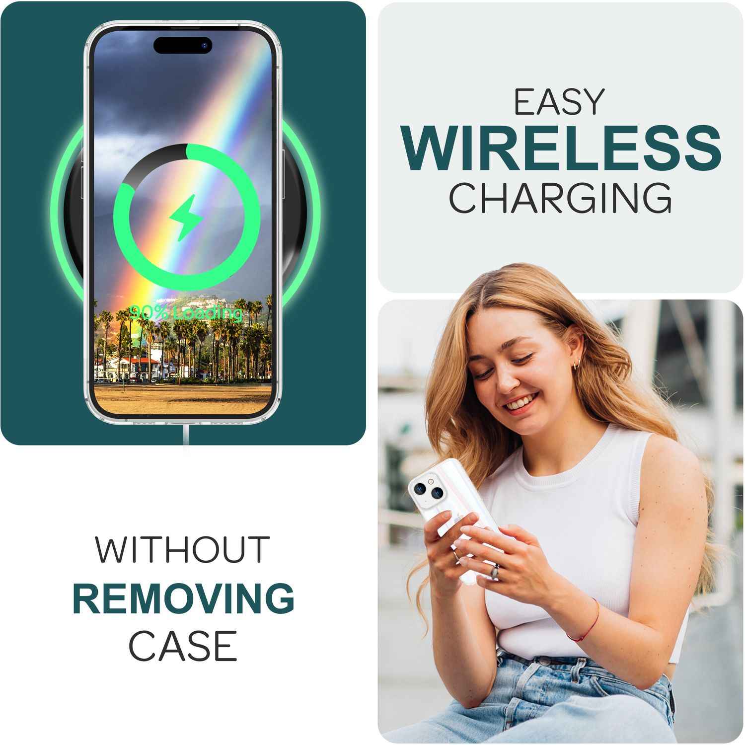 Hülle aus Glas für iPhone 15 Plus Regenbogen Handyhülle Klar Schutz Hard Case