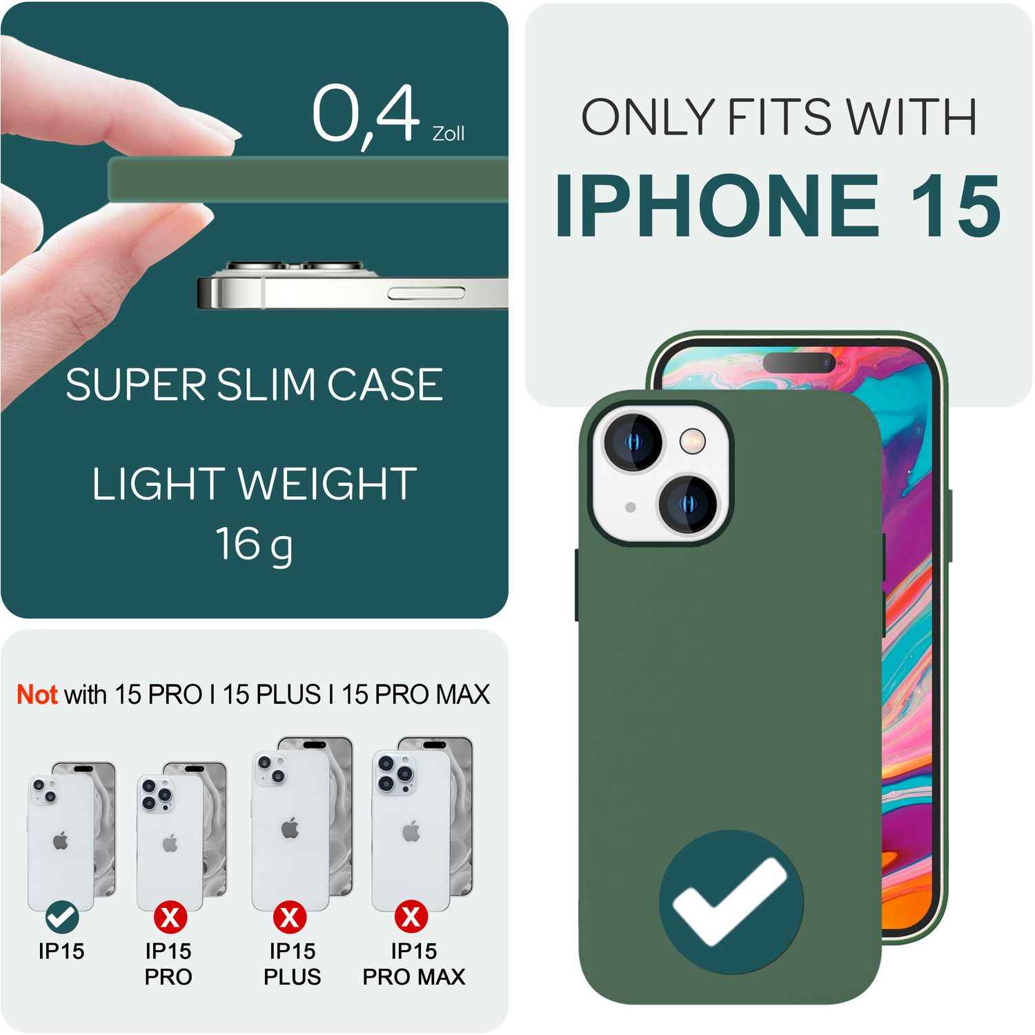 MagSafe Hülle für iPhone 15 Liquid Silikon Handyhülle Magnet Case Schutzhülle