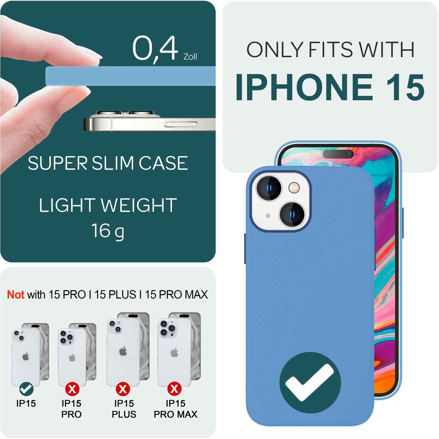 MagSafe Hülle für iPhone 15 Liquid Silikon Handyhülle Magnet Case Schutzhülle